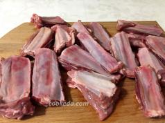 Lamb ribs in the oven: recipes with photos