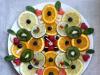 Beautiful sliced ​​​​pineapple on the festive table: photo