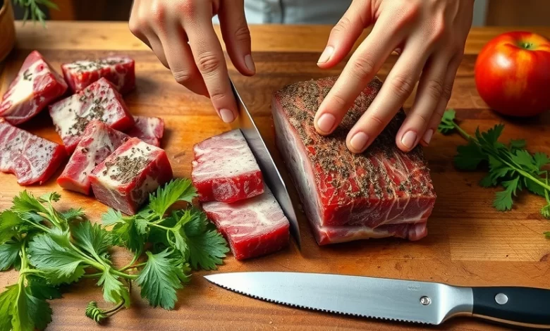Техника нарезки мяса для разных блюд