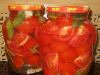 Kış için domates yarımları - en iyi tarifler